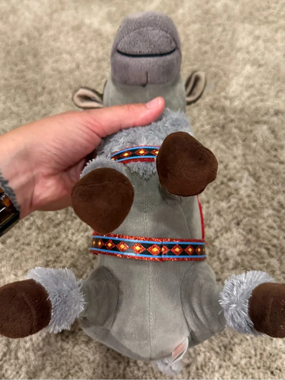 Disney Frozen Sven Plush Reindeer 11” Stuffed Animal Glitter Antlers